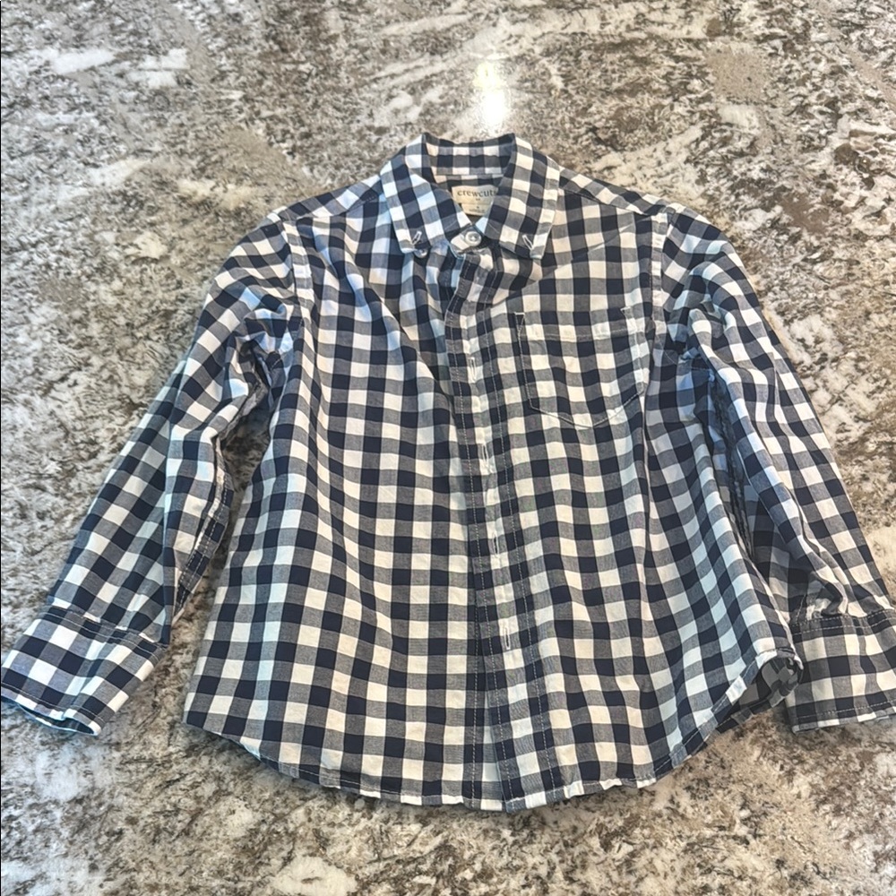Crew Cuts- JCrew Kids Blue Checkered Shirt